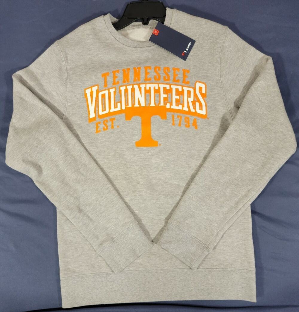 University of Tennessee Volunteers Sweatshirt Men's Small Gray Fleece Fanatics